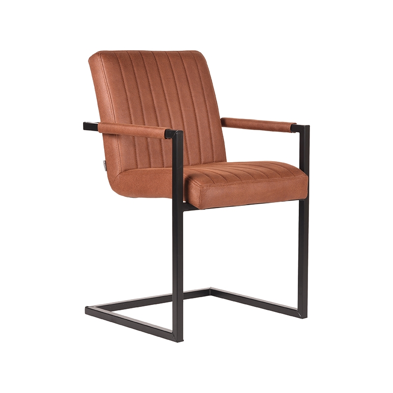 Eetkamerstoel Milo - Cognac - Microfiber - LABEL51