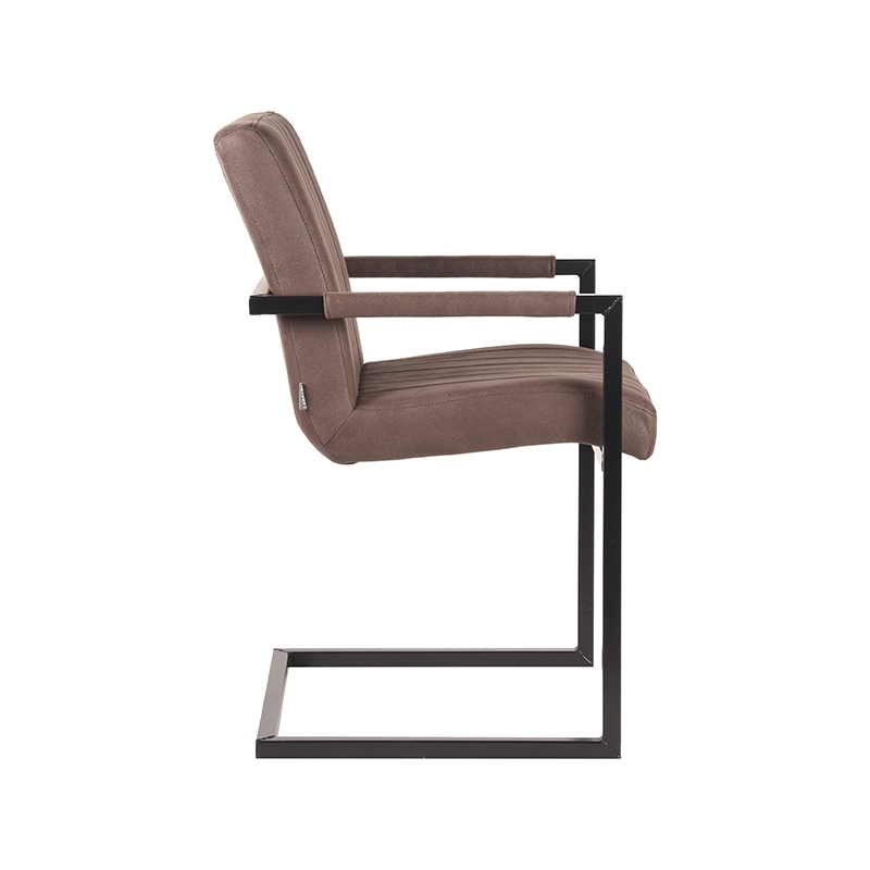 LABEL51 Eetkamerstoel Milo - Truffel grijs - Microfiber