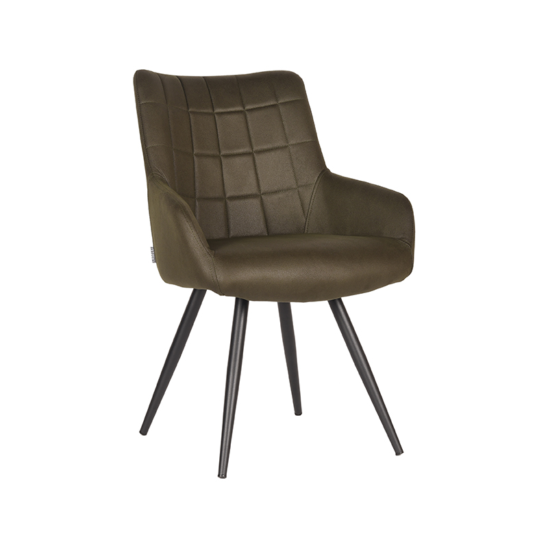 LABEL51 Eetkamerstoel Must - Army green - Stof