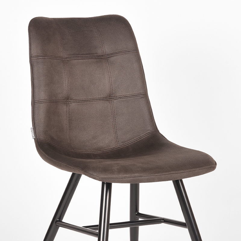 LABEL51 Eetkamerstoel Otis - Antraciet - Microfiber