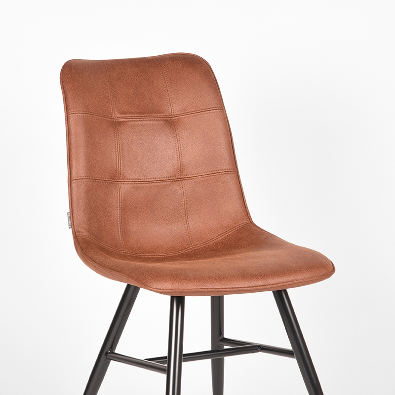 LABEL51 Eetkamerstoel Otis - Cognac - Microfiber
