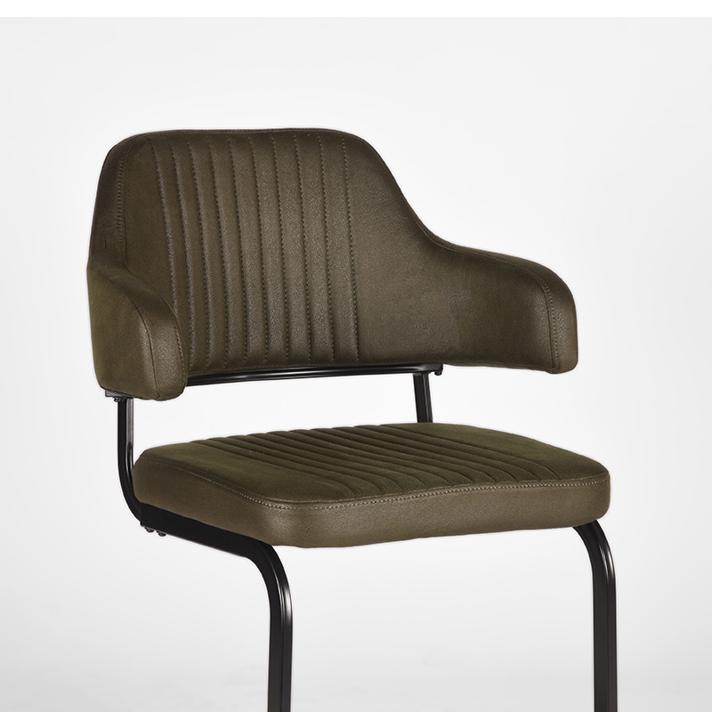 LABEL51 Eetkamerstoel Otta - Army green - Microfiber