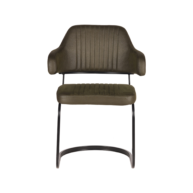 LABEL51 Eetkamerstoel Otta - Army green - Microfiber