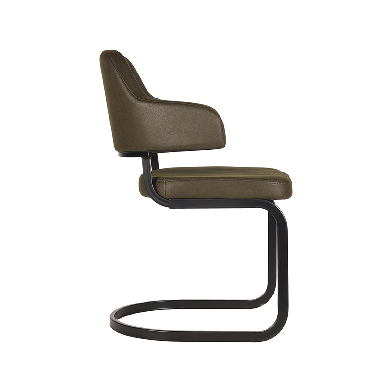LABEL51 Eetkamerstoel Otta - Army green - Microfiber