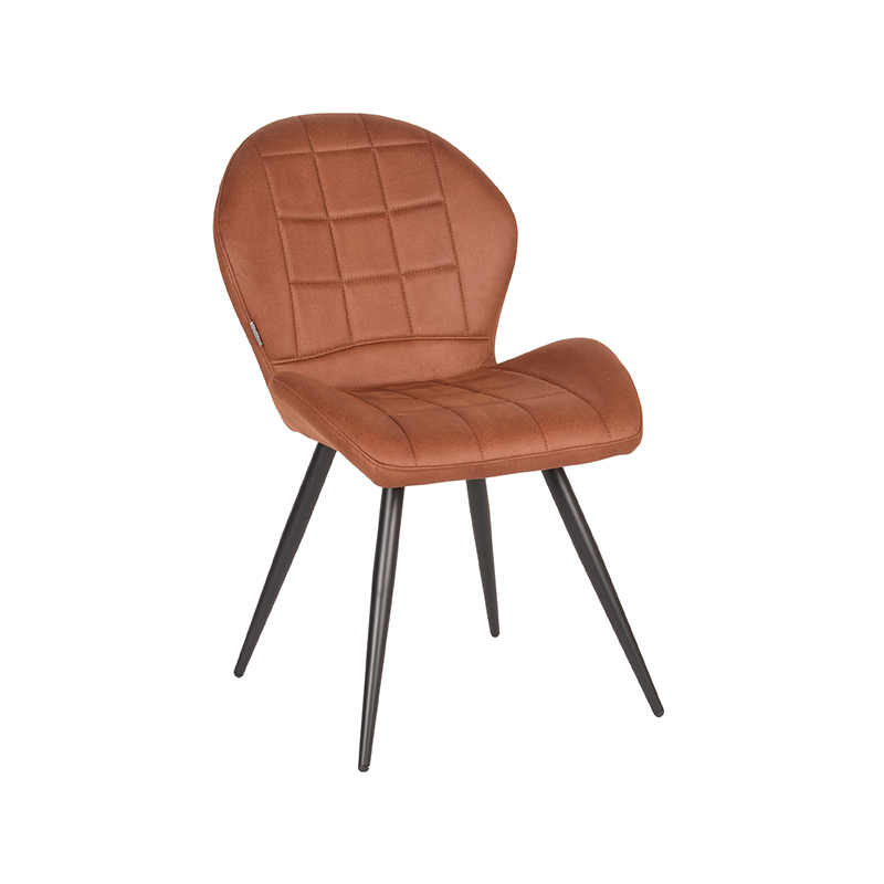Eetkamerstoel Sil - Cognac - Microfiber - LABEL51