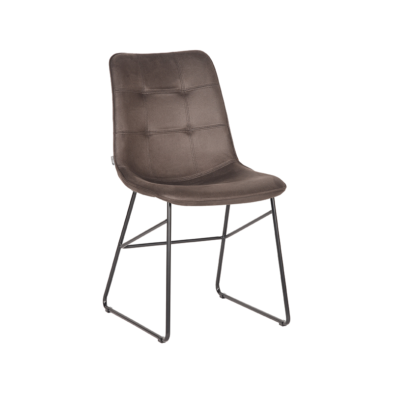 LABEL51 Eetkamerstoel Slim - Antraciet - Microfiber
