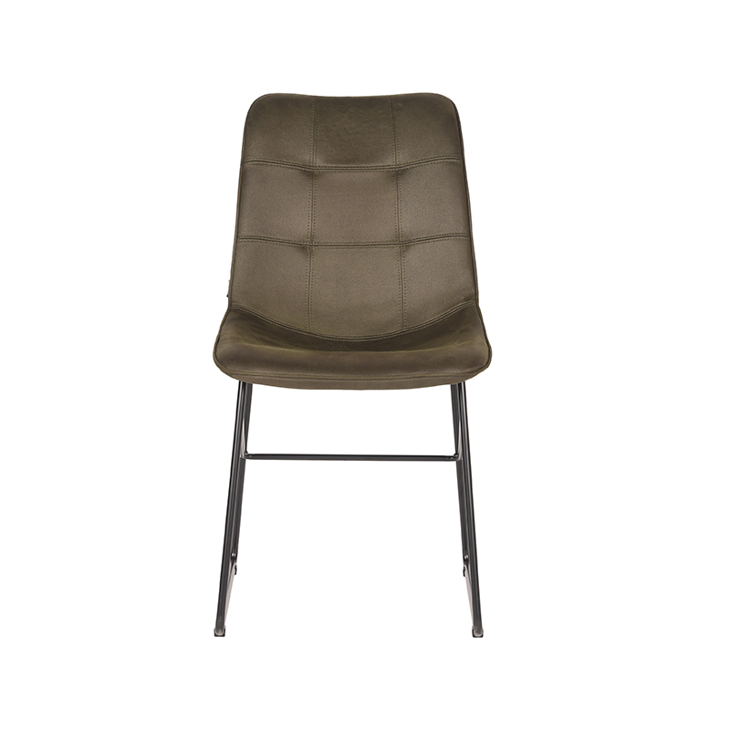 LABEL51 Eetkamerstoel Slim - Army green - Microfiber