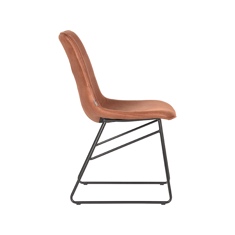 LABEL51 Eetkamerstoel Slim - Cognac - Microfiber