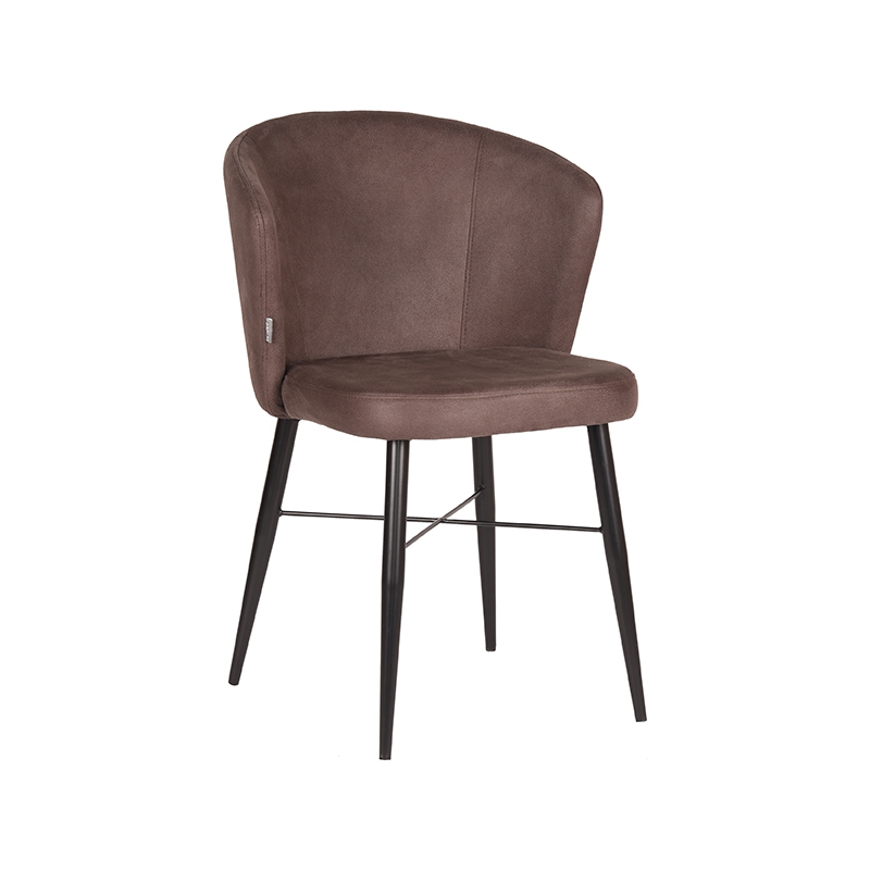 LABEL51 Eetkamerstoel Wave - Truffel grijs - Microfiber