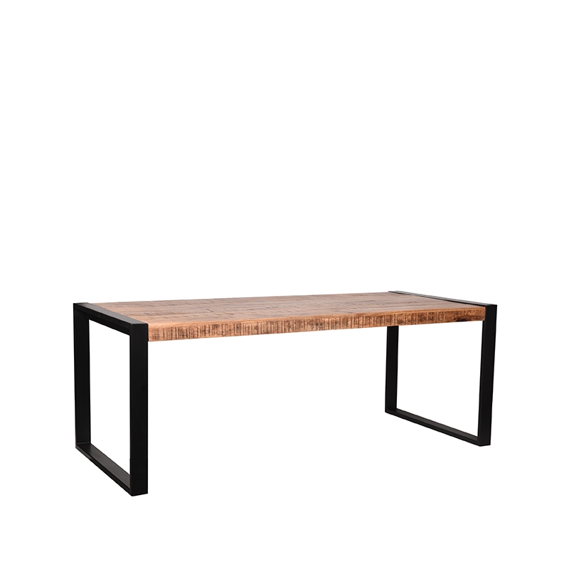 LABEL51 Eetkamertafel Brussels - Rough - Mangohout - 220x95 cm