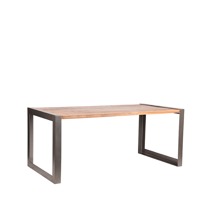 LABEL51 Eetkamertafel Factory - Rough - Mangohout - 160x90 cm