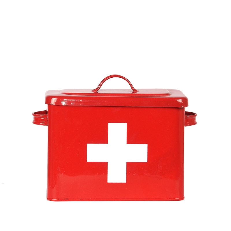 LABEL51 EHBO Opbergkist - Rood hoogglans - Metaal