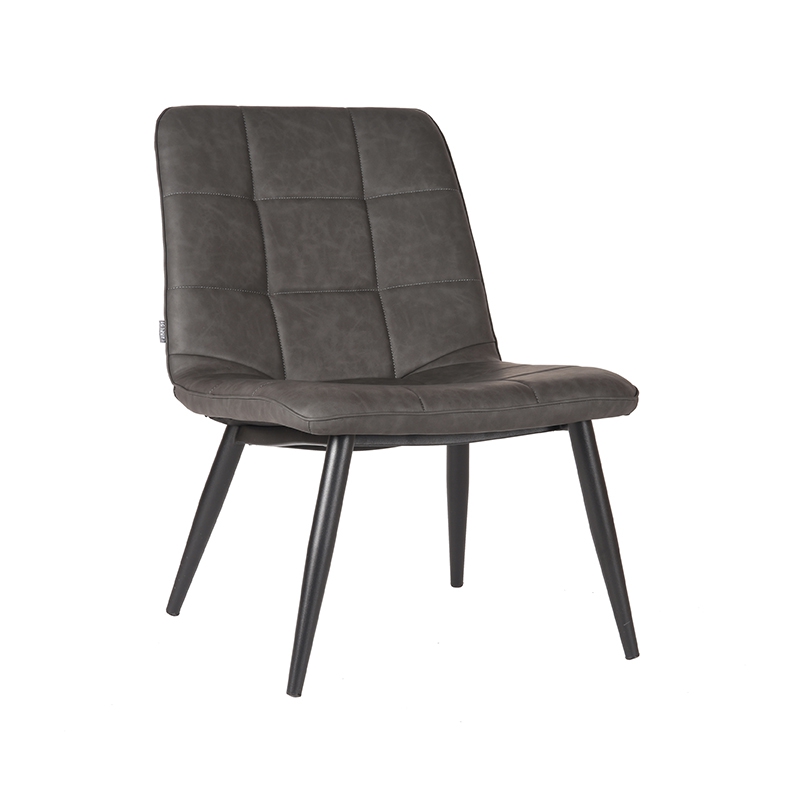 LABEL51 Fauteuil James - Antraciet - PU-Leder