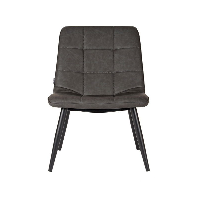 LABEL51 Fauteuil James - Antraciet - PU-Leder