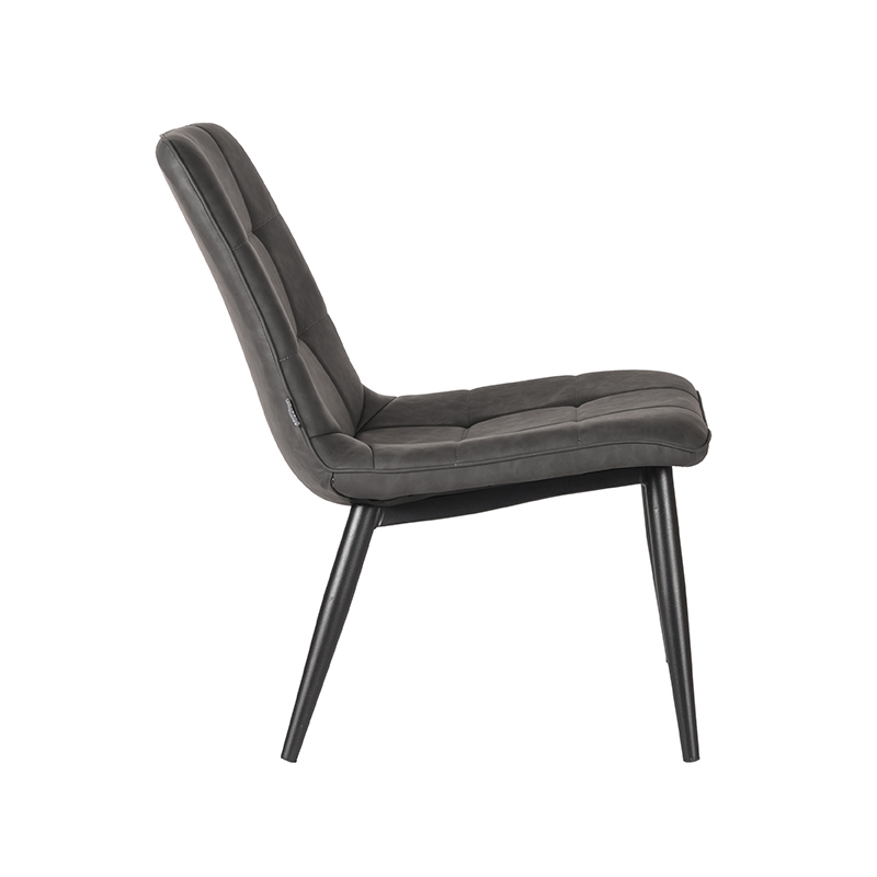 LABEL51 Fauteuil James - Antraciet - PU-Leder