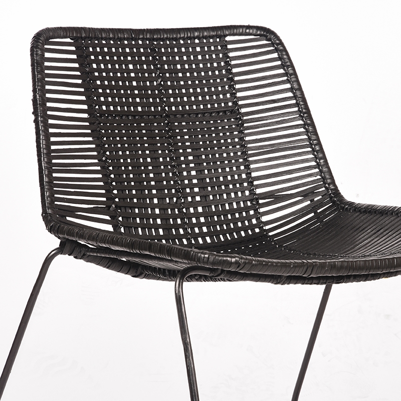 LABEL51 Fauteuil Jax - Zwart - Rotan