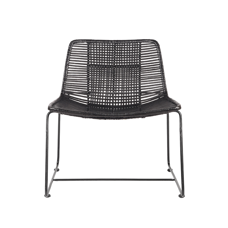 LABEL51 Fauteuil Jax - Zwart - Rotan