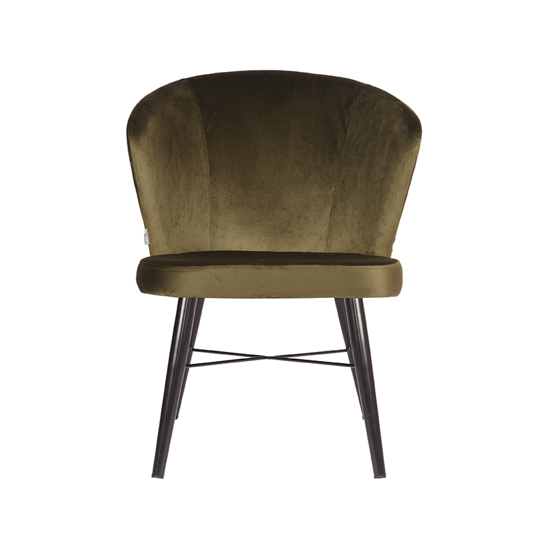 LABEL51 Fauteuil Wave - Army green - Fluweel