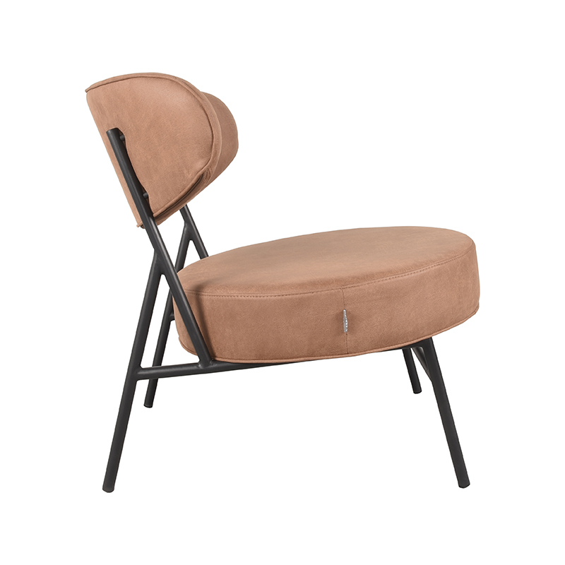 LABEL51 Fauteuil Zack - Cognac - Micro Suede