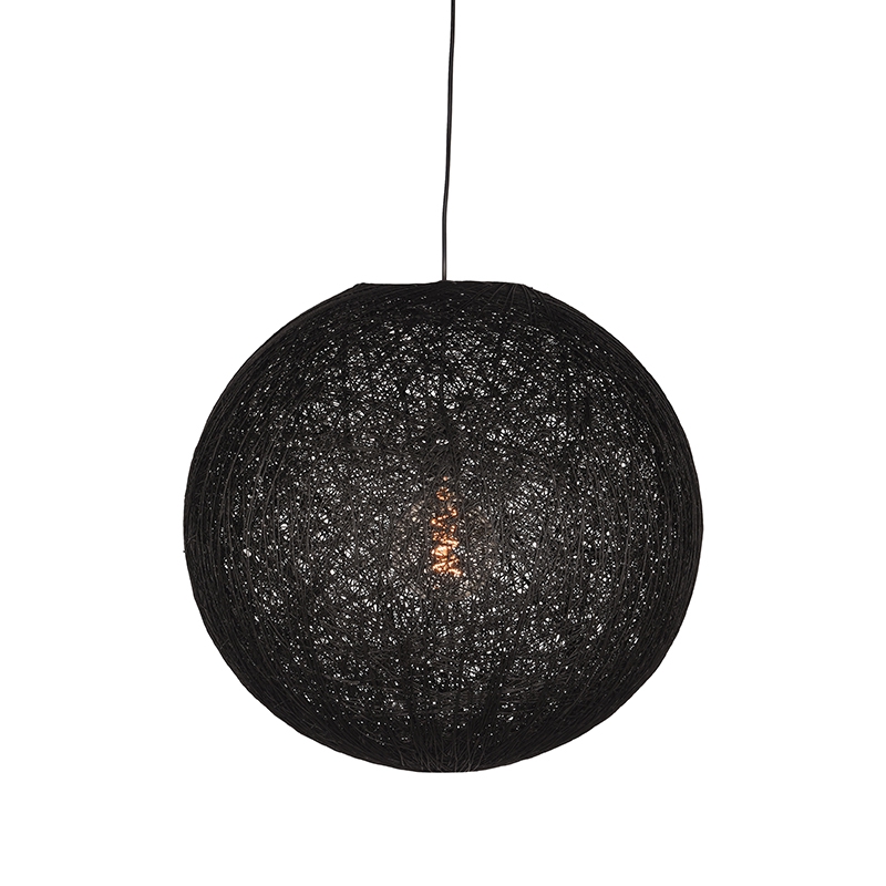 Hanglamp Twist - Zwart - Vlas - LABEL51