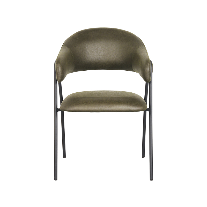 LABEL51 Eetkamerstoel Lowen - Army green - Microfiber