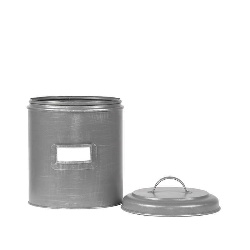 LABEL51 Opbergblik - Antiek grijs - Metaal - XL - 20x20x25 cm