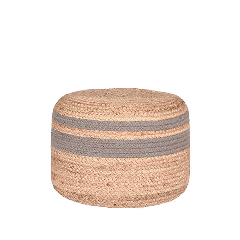LABEL51 Poef Jute - Grijs - Jute