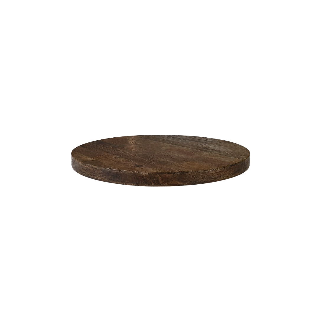 Eetkamertafel I_Tafelblad Rond - Zwart - Mangohout - LABEL51