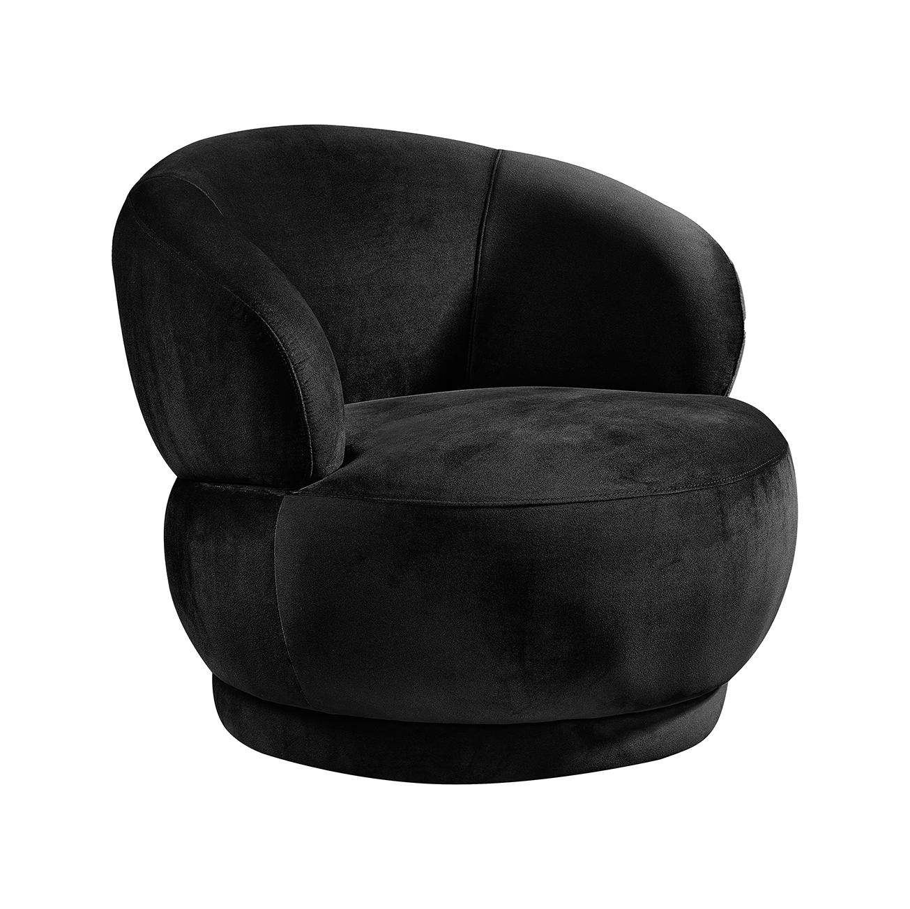 Fauteuil I_Lobby - Zonder armleuning - Zwart - Velvet - Landelijk - LABEL51