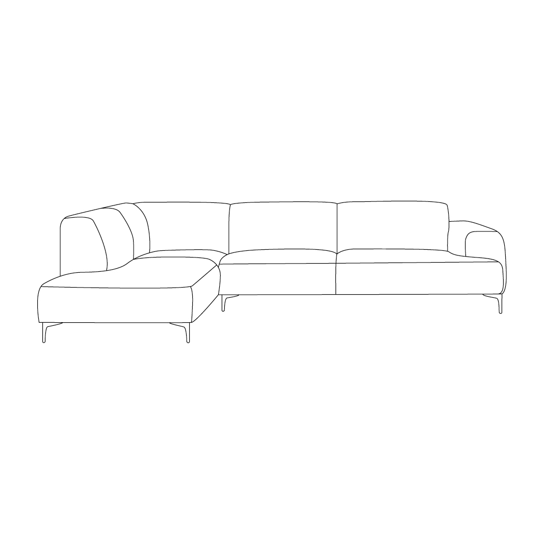 Hoekbank I_Merido - Hoekbank Links - Royal Boucle Natural 110 - Naturel Beige - Boucle - LABEL51