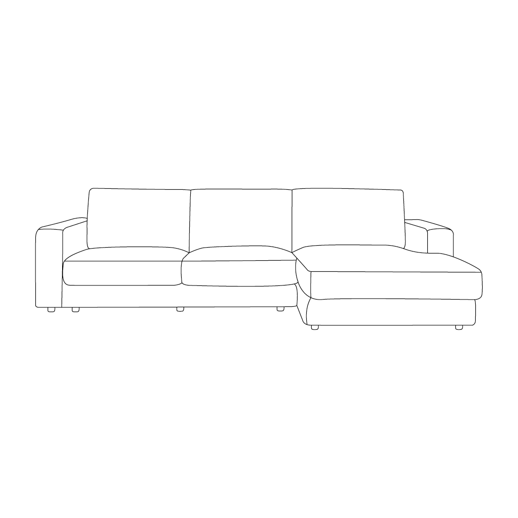 Hoekbank I_Valero - Loungebank Rechts - Tresor Retro Taupe 43 - Bruin - Geweven - LABEL51