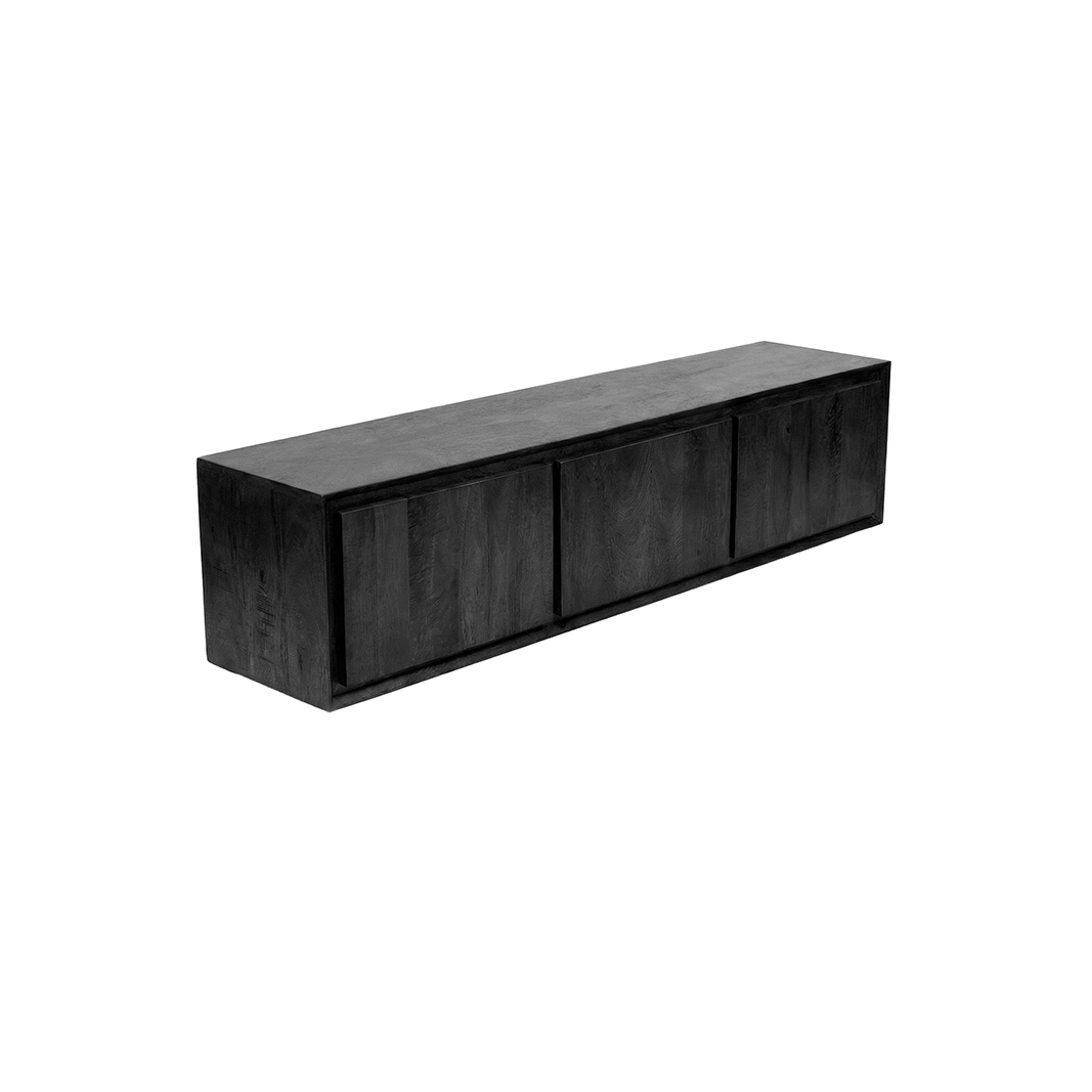 Tv-Meubels I_Nori - Zwart - Mangohout - LABEL51