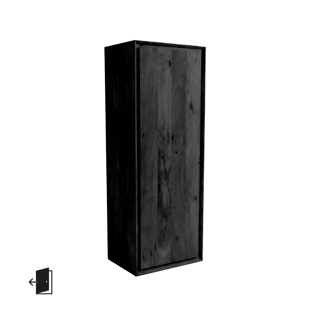 Bergkasten I_Nori - Zwart - Mangohout - LABEL51