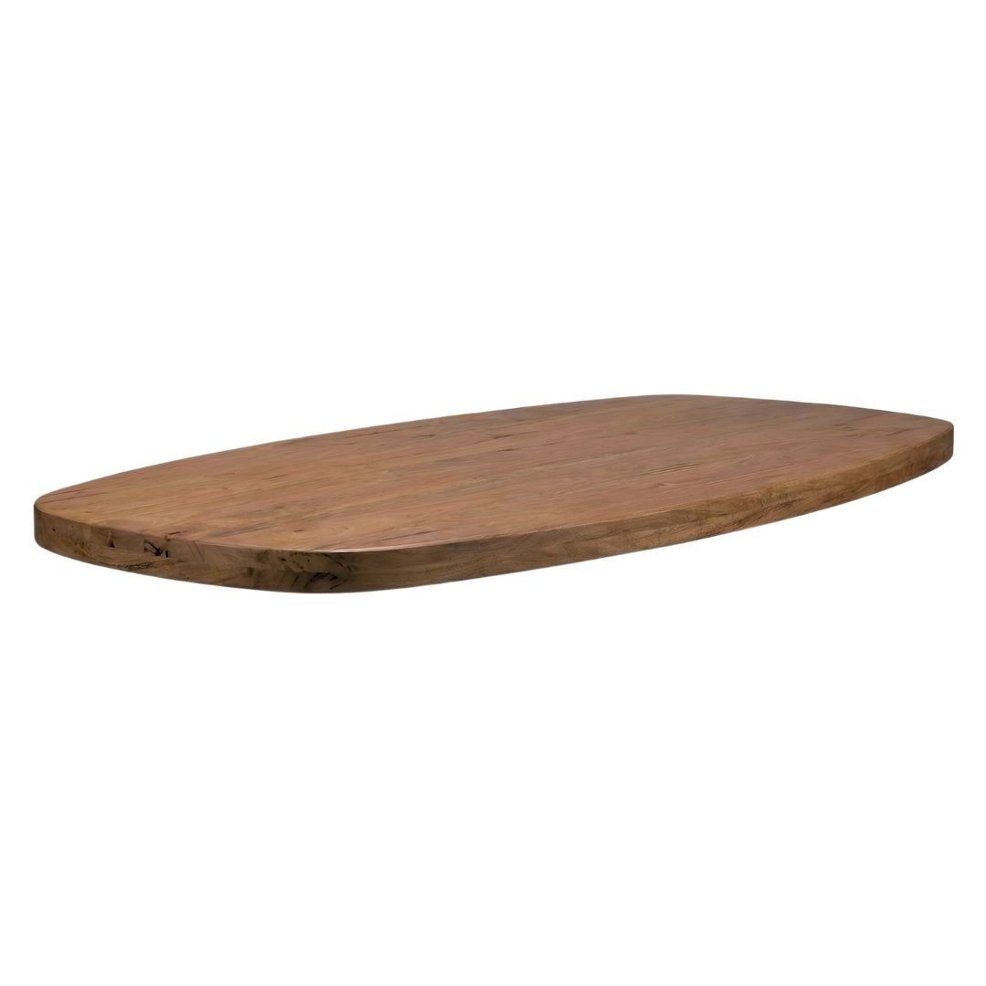 Eetkamertafel I_Tafelblad Deens Ovaal - Nature Smooth - Bruin - - LABEL51