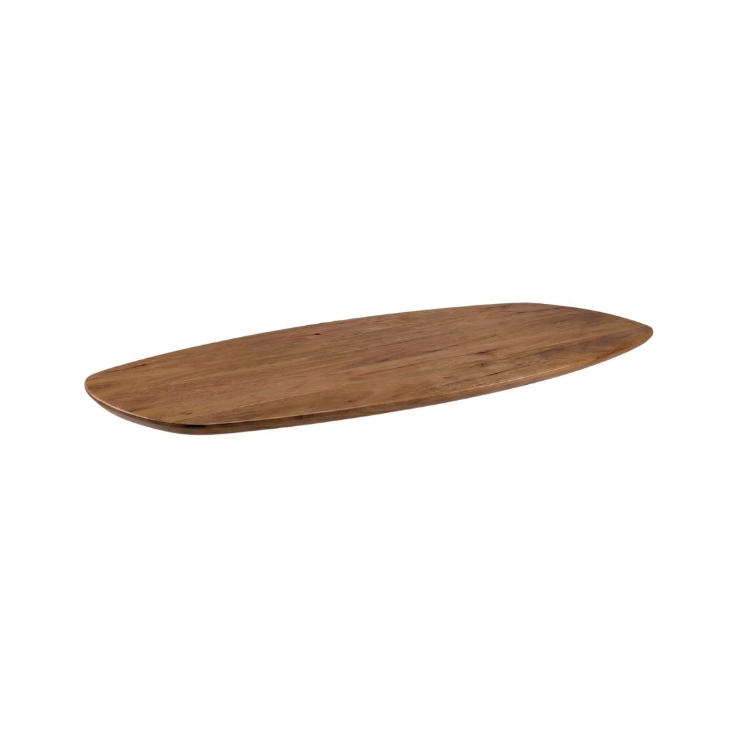 Eetkamertafel I_Tafelblad Deens Ovaal - Nature Smooth - Bruin - Mangohout - LABEL51