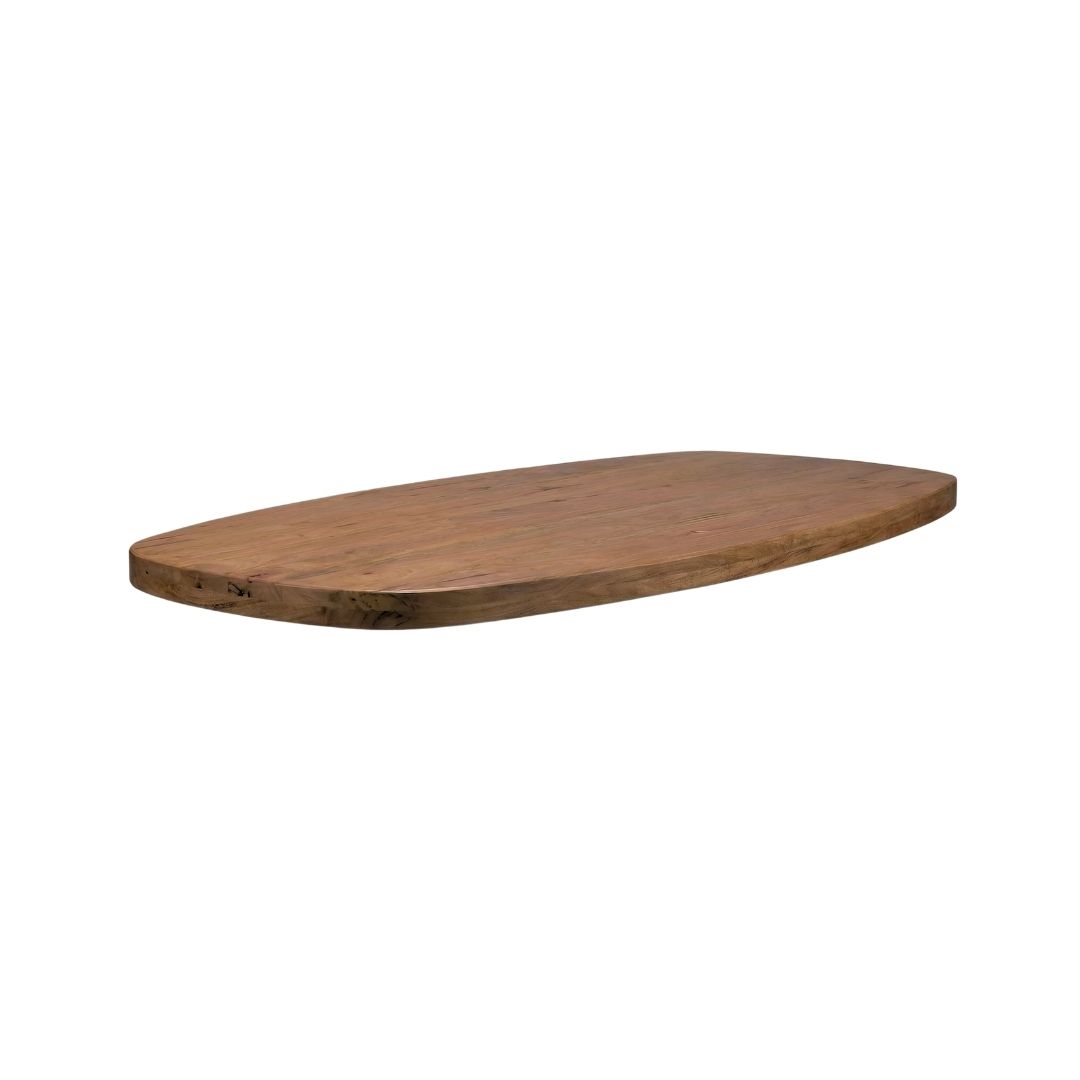 Eetkamertafel I_Tafelblad Deens Ovaal - Nature Smooth - Bruin - Mangohout - LABEL51