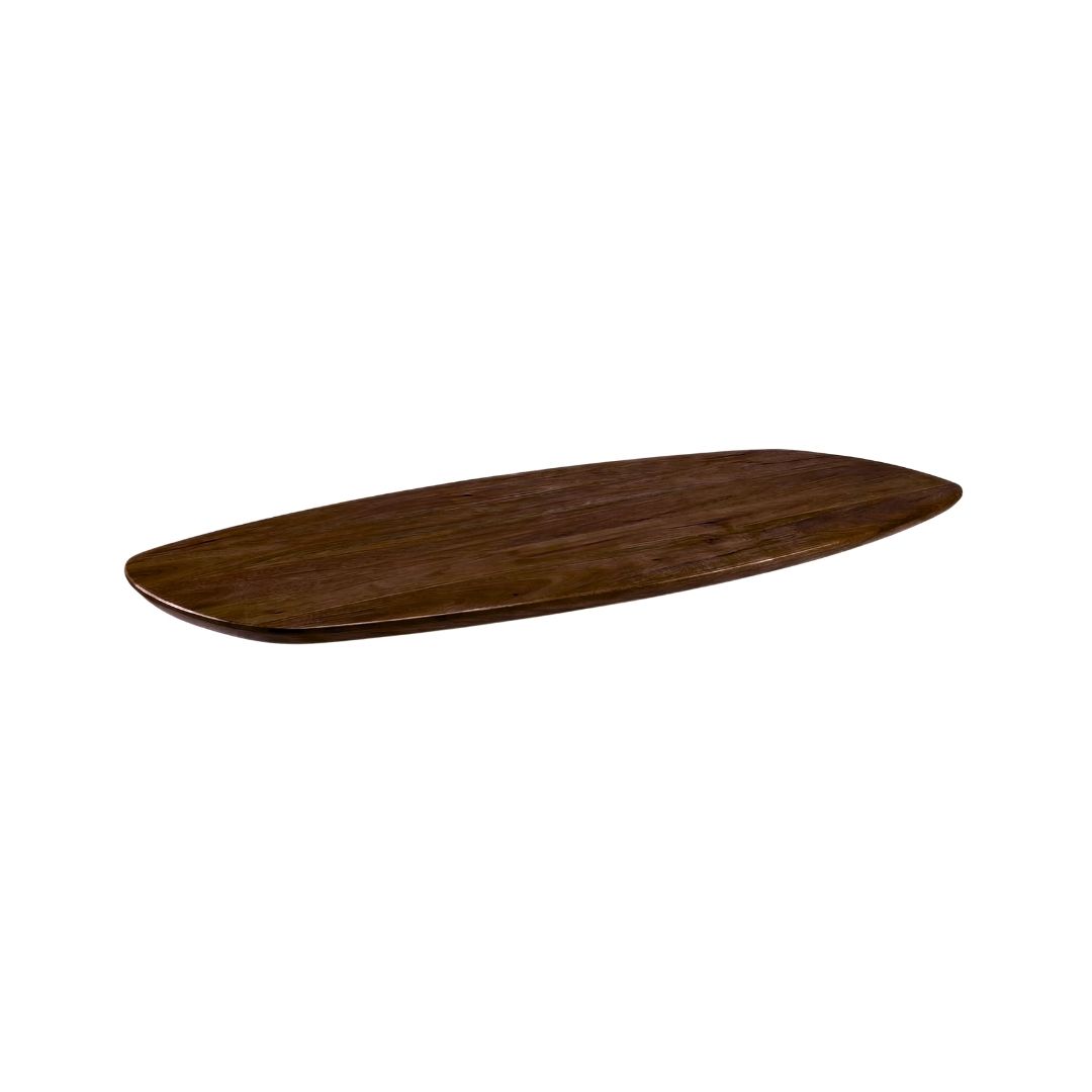 Eetkamertafel I_Tafelblad Deens Ovaal - Espresso - BRUIN - Mangohout - LABEL51
