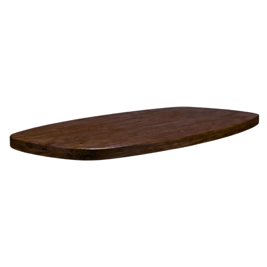 Eetkamertafel I_Tafelblad Deens Ovaal - Espresso - Bruin - Mangohout - LABEL51