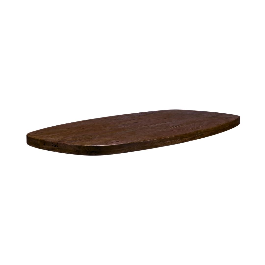 Eetkamertafel I_Tafelblad Deens Ovaal - Espresso - Bruin - Mangohout - LABEL51