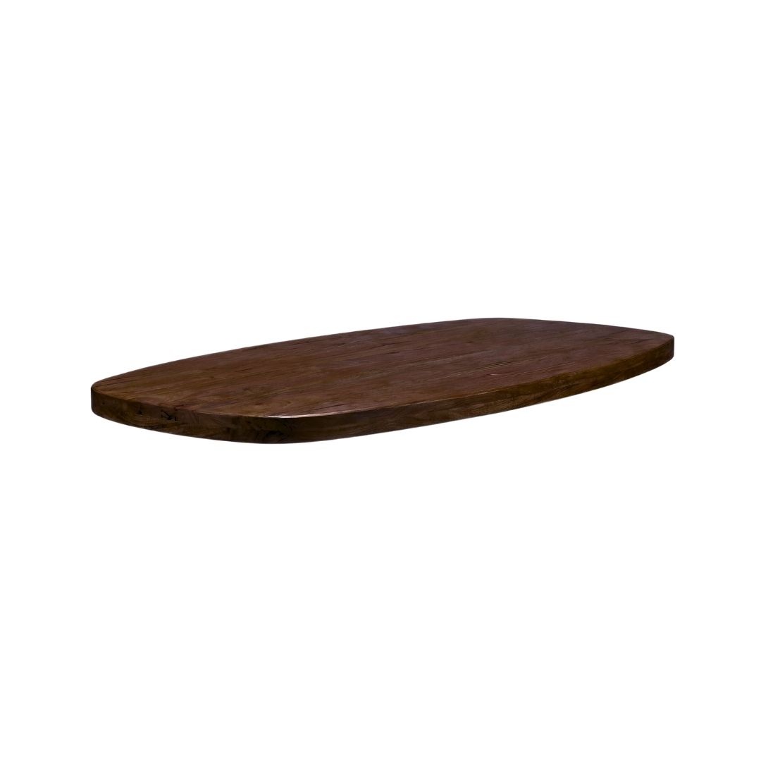 Eetkamertafel I_Tafelblad Deens Ovaal - Espresso - Bruin - Mangohout - LABEL51