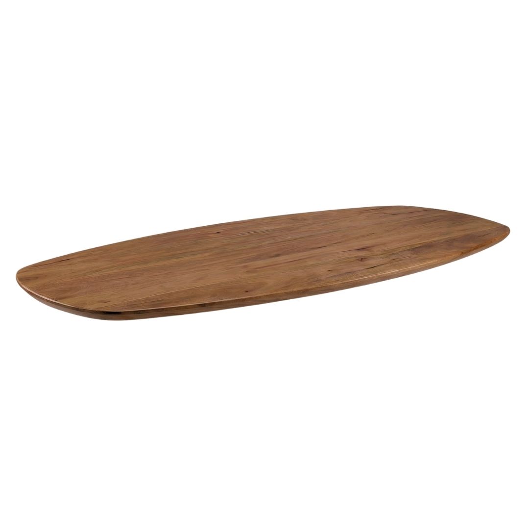 Eetkamertafel I_Tafelblad Deens Ovaal - Nature Smooth - Bruin - Mangohout - LABEL51
