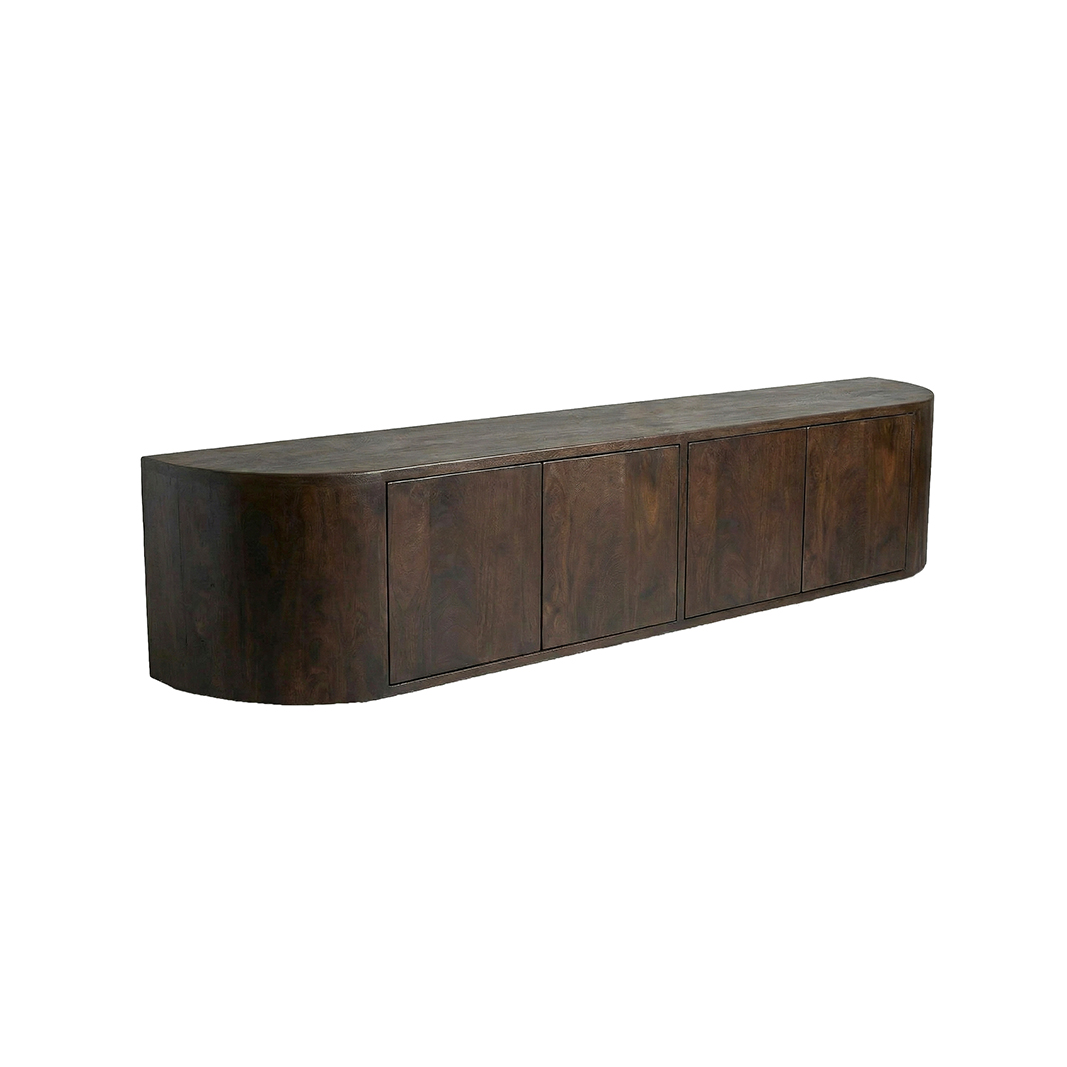 Tv-Meubels I_Saya - Espresso - Bruin - Mangohout - LABEL51