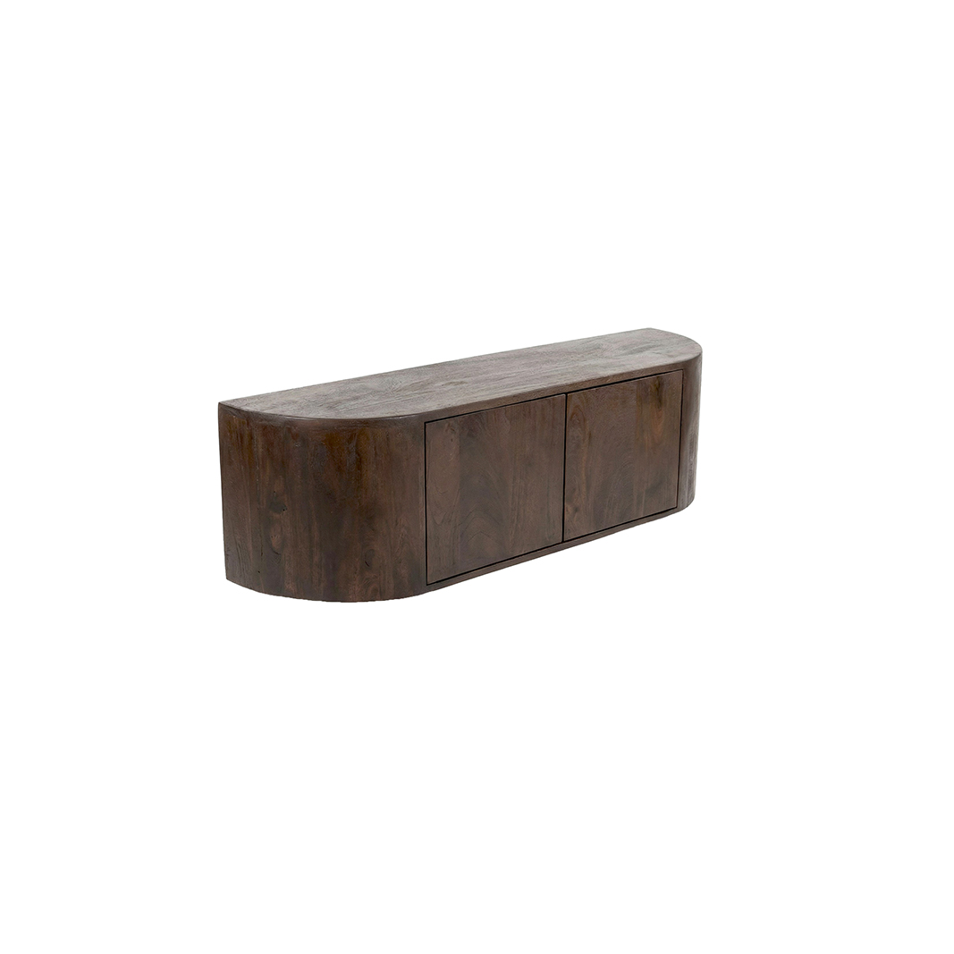 Tv-Meubels I_Saya - Espresso - Bruin - Mangohout - LABEL51