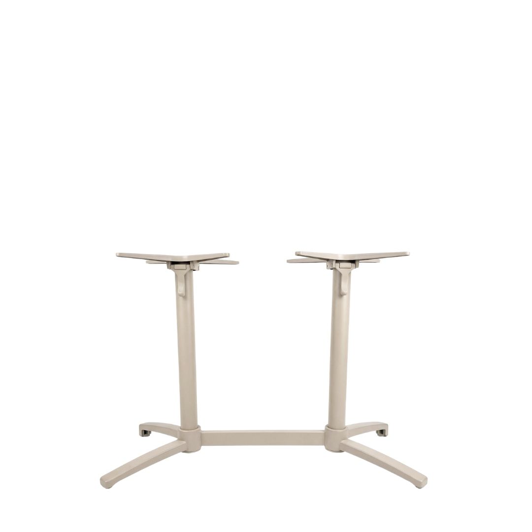 Eetkamertafel I_Tafelpoot Vouwbaar - Taupe - Bruin - Metaal - LABEL51