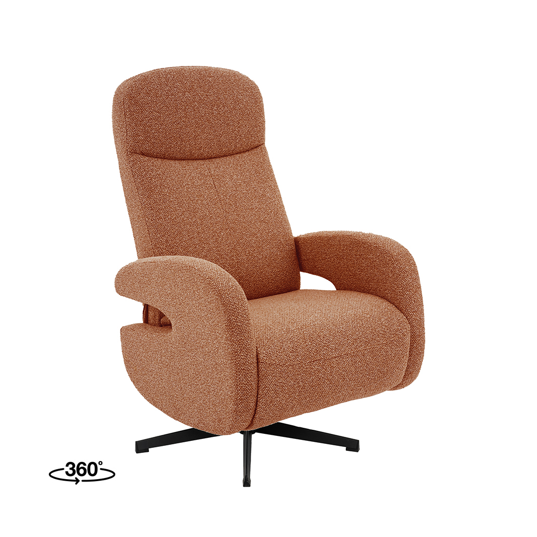I_Esbjerg - Relaxfauteuil - Coral - Oranje - Royal Boucle - Modern - LABEL51