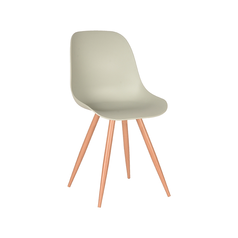 Eetkamerstoel I_Rimini - Kuipstoel - Zonder armleuning - Breeze - GROEN - Kunststof - Scandinavisch - LABEL51