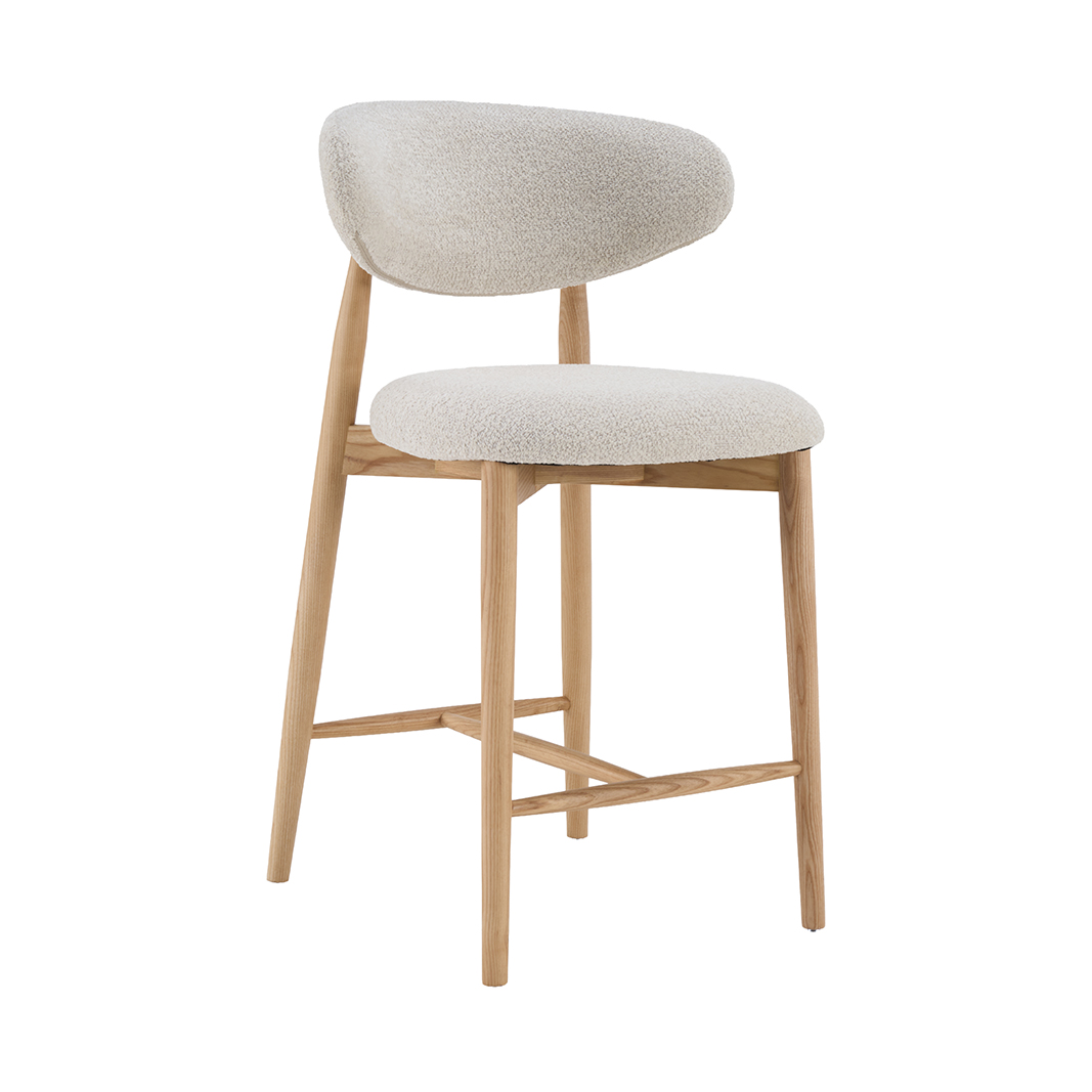Barkruk I_Kyoto - Zonder armleuning - Laag - Naturel Beige - Superb - LABEL51