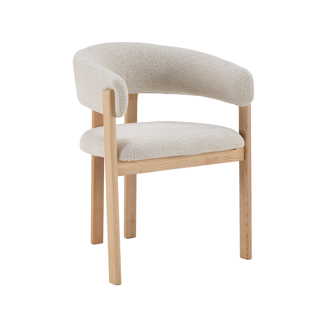 Eetkamerstoel I_Osaka - Zonder armleuning - Naturel Beige - Geweven - LABEL51