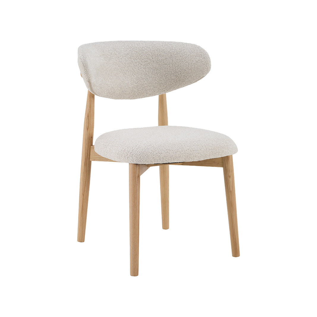 Eetkamerstoel I_Kyoto - Zonder armleuning - Naturel Beige - Geweven - LABEL51