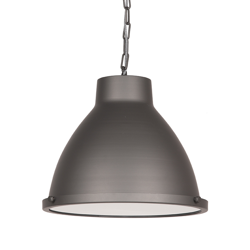 Hanglamp I_Industry - Burned Steel - Grijs - Metaal - Industrieel - LABEL51